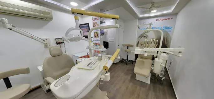 Dental chair and equipment at Dr Agravat Dental Clinic